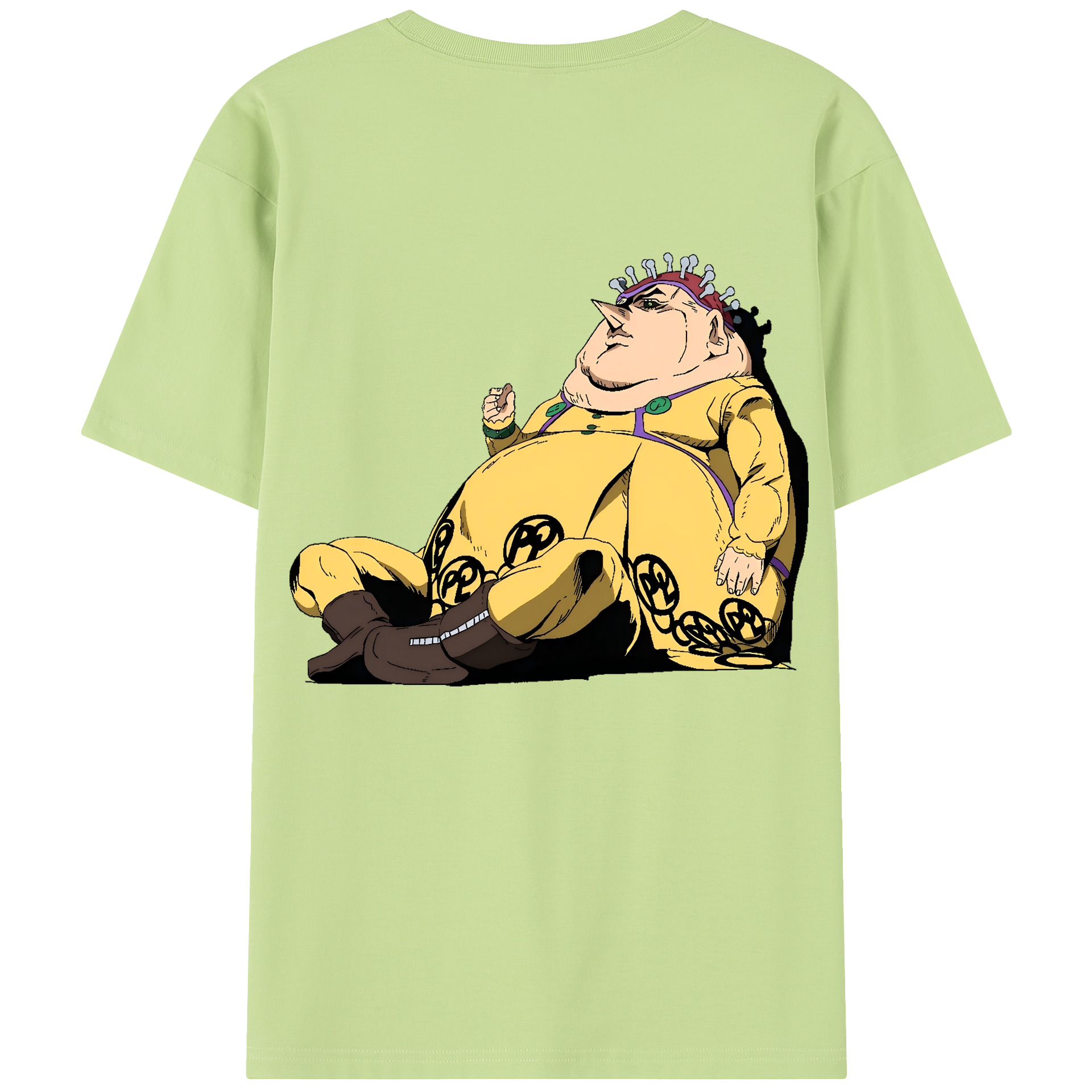 （画像用） ジョジョの奇妙な冒険 ポルポ JoJo's Bizarre Adventure Polpo 綿100％半袖Tシャツ（背面プリント）